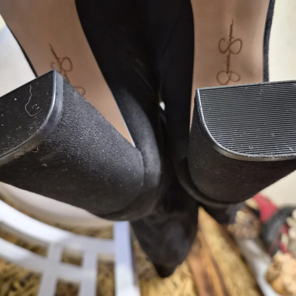 Jessica Simpson Akemi Over The Knee Boots Suede Black 9.5